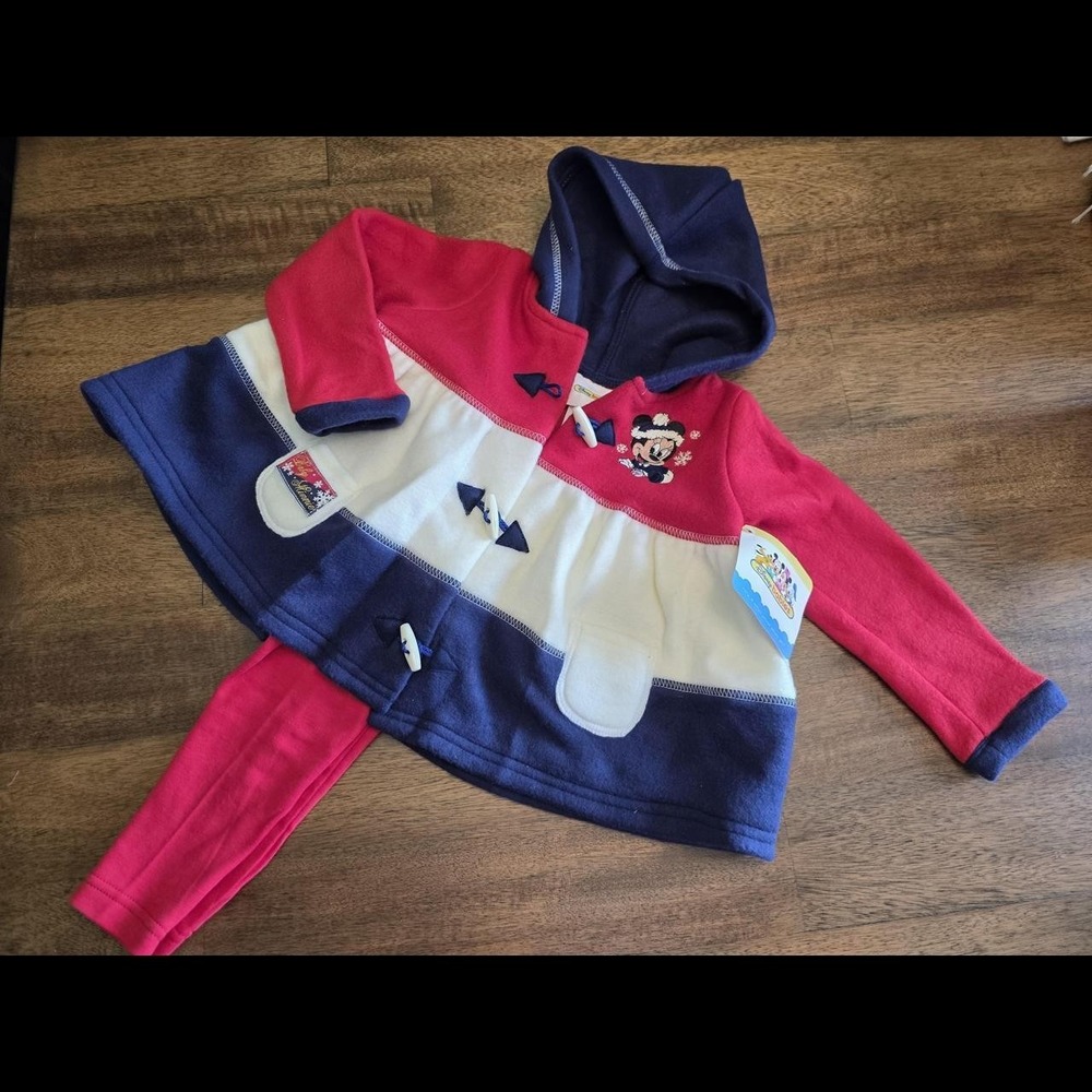 Vintage 90s Disney Babies Baby Minnie Winter Coat & Pants Set‎ 24M NWT Deadstock